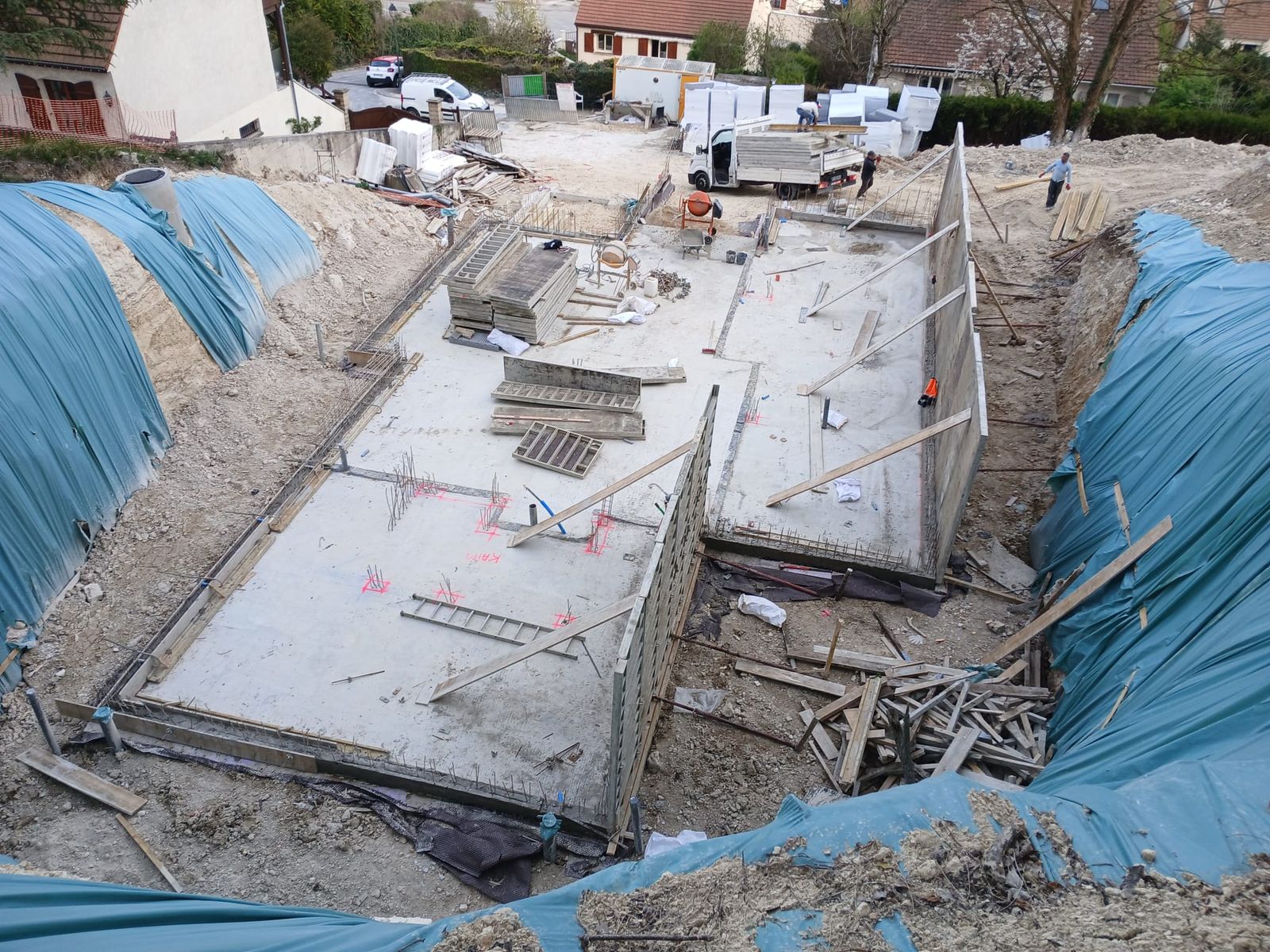 Fondation — dalle en cours