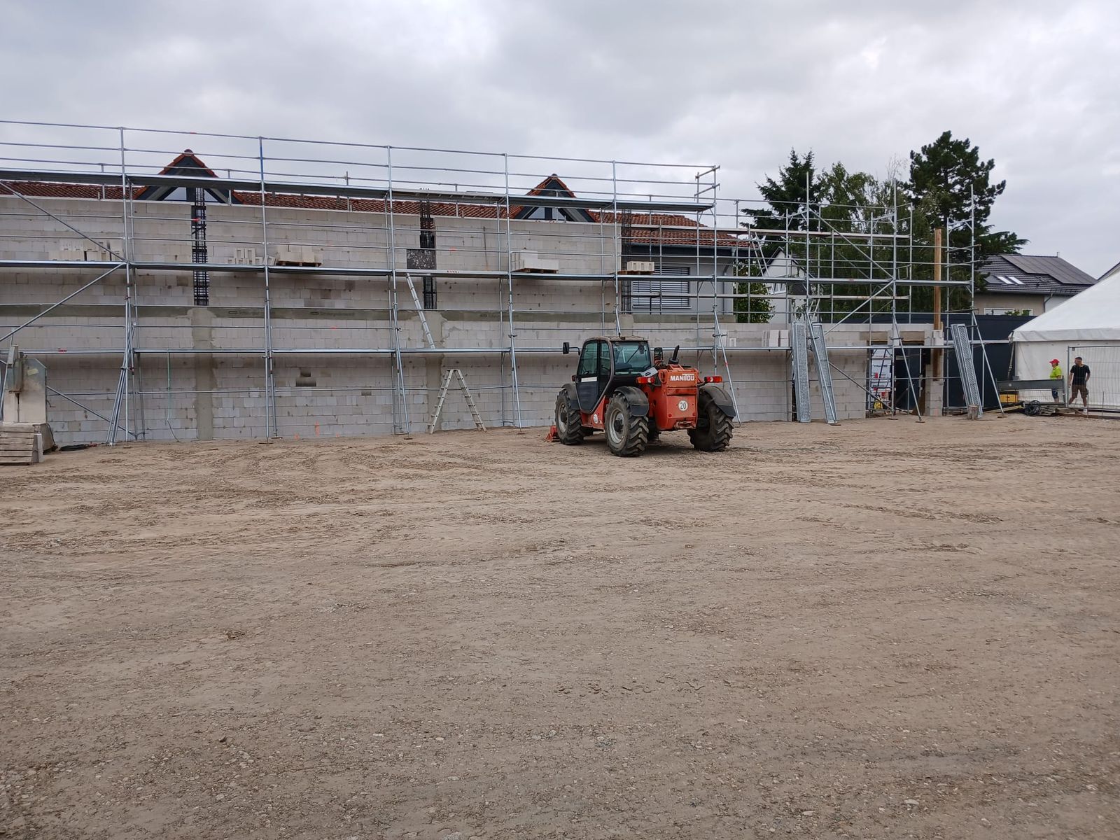 Préparation de fondation — engin de chantier