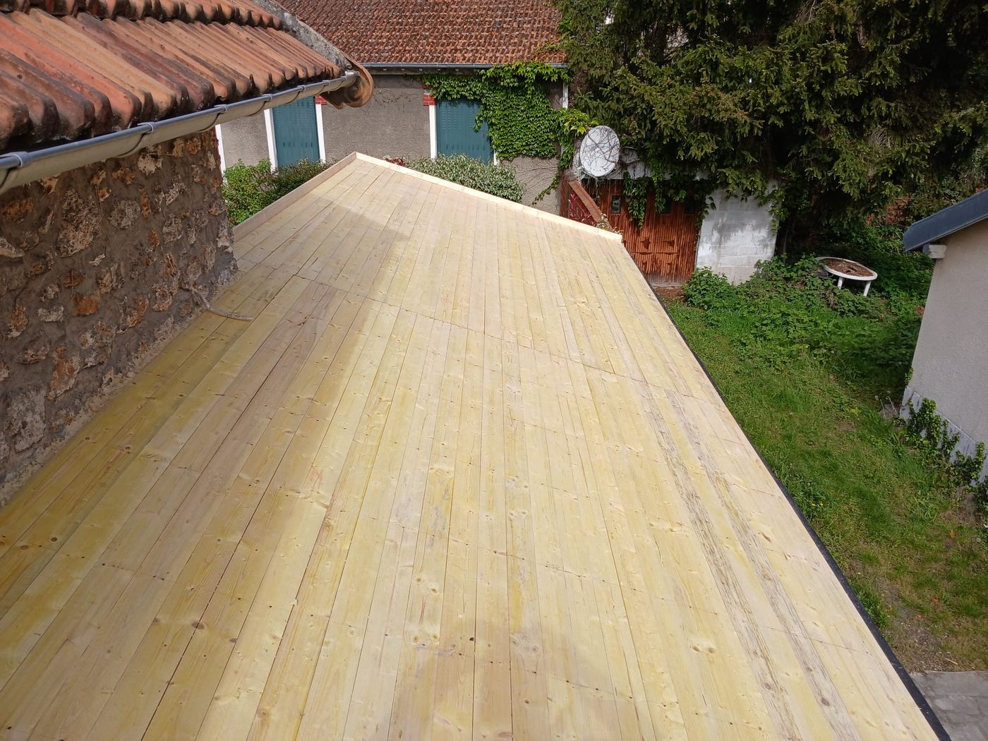 Terrasse bois — vue aérienne
